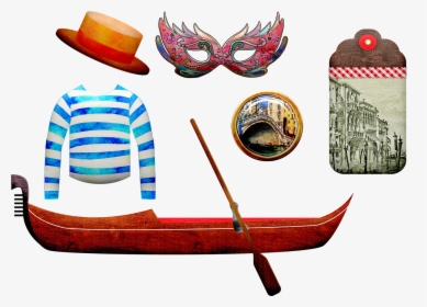 Venice Gondola, Venice, Italy, Mask, Gondolier Shirt - Venice Boat Png, Transparent Png, Transparent PNG