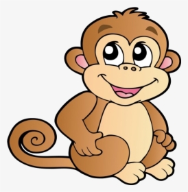 Cartoon Monkey Clipart - Transparent Background Monkey Clipart, HD Png Download, Transparent PNG