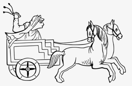 Carriage, Chariot, Charioteer, Horse, Horse-drawn - Outline Images Of Chariot, HD Png Download, Transparent PNG