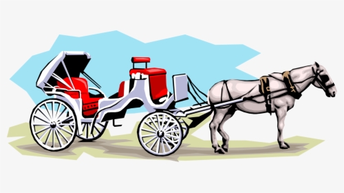 Vector Illustration Of Horse-drawn Carriage Carries - Pferdekutsche Clipart, HD Png Download, Transparent PNG