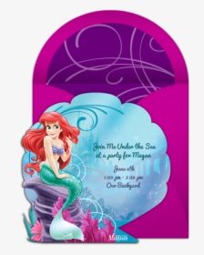 The Little Mermaid Online Invitation - Little Mermaid Shell Png, Transparent Png, Transparent PNG