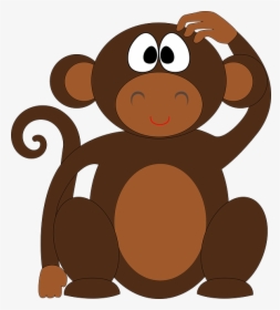 Monkey, Chimp, Ape, Chimpanzee, Animal, Cute, Cartoon - Cartoon Animals, HD Png Download, Transparent PNG