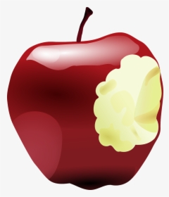 Apple-23483 - Bitten Apple Clipart, HD Png Download, Transparent PNG