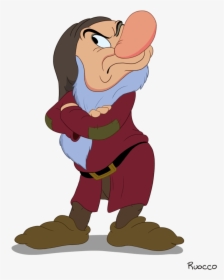 Baby Grumpy Drawings Snow White Pictures And Ideas - Grumpy Snow White Dwarf, HD Png Download, Transparent PNG
