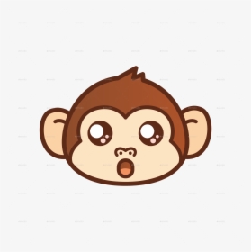 Primate - Cute Monkey Cartoon Face, HD Png Download, Transparent PNG