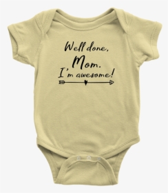 Well Done Mom I M Awesome Funny Baby Bodysuit - Baby Shark Birthday Suit Baby, HD Png Download, Transparent PNG