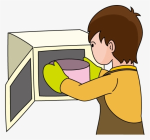 Woman Cooking Clipart - Using Microwave Clipart, HD Png Download, Transparent PNG
