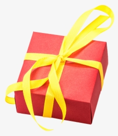 Happy Birthday Gift - Red Box With Yellow Ribbon, HD Png Download, Transparent PNG