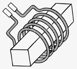 Line Art,angle,area - Inductor Photo In Black And White, HD Png Download, Transparent PNG