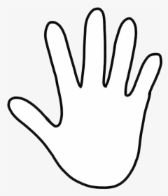 Hand Outline Handprint Cliparts History Transparent - Hand Outline, HD Png Download, Transparent PNG