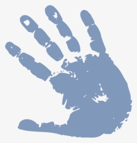 Child Handprint Png - Blue Hand Print Transparent, Png Download, Transparent PNG