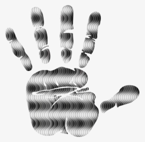 Prismatic Waves Handprint Silhouette 4 Clip Arts - Illustration, HD Png Download, Transparent PNG