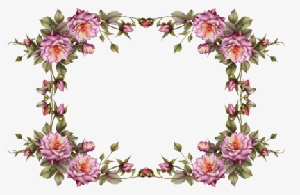 Flower Frame Clipart - Flower Frame No Background, HD Png Download, Transparent PNG