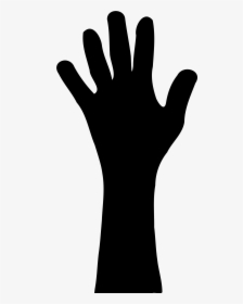 Hand Finger Silhouette Arm Clip Art - Raised Hand Silhouette, HD Png Download, Transparent PNG