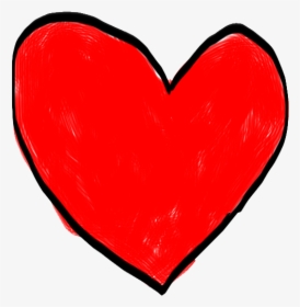 Heart Hand Drawn Png Transparent - Draw Heart Transparent Background, Png Download, Transparent PNG