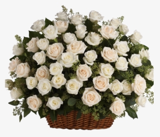 White Roses Png Hd Background Flower Bouquet In - Basket Of White Roses, Transparent Png, Transparent PNG