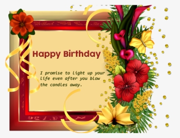 Exclusive Happy Birthday Wishes Cards With Flowers - Birthday Wishes Card 2018, HD Png Download, Transparent PNG