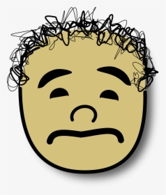 Avatar Curly Face Head Sad Png Image - Meaning Of Doubtful, Transparent Png, Transparent PNG