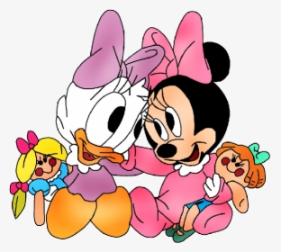 Baby Disney Characters Clipart - Baby Minnie Mouse And Daisy Duck, HD Png Download, Transparent PNG