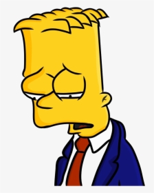 Sad Boy Png File - Draw Bart Simpson Sad, Transparent Png, Transparent PNG