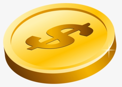 Gold Dollar Coin - Dollar Gold Coin Png, Transparent Png, Transparent PNG