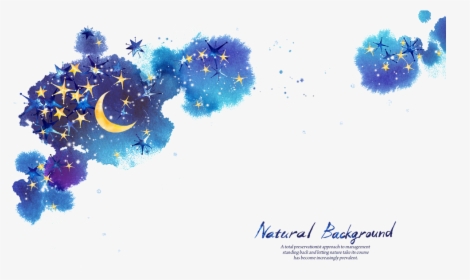 Star Moon Night Sky - Transparent Background Moon And Stars Png, Png Download, Transparent PNG