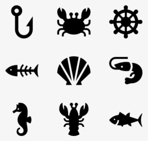 Sea Life Set - Sea Icons, HD Png Download, Transparent PNG
