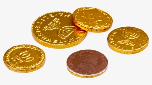 Gold Coins Png Image - Hanukkah Gelt, Transparent Png, Transparent PNG