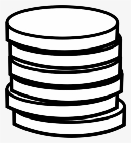 Coins, Chips, Pile, Blank - Coins Clipart Black And White, HD Png Download, Transparent PNG
