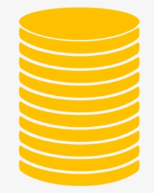 Coin Stack Icon Gold-01 - Coin Stack Icon, HD Png Download, Transparent PNG