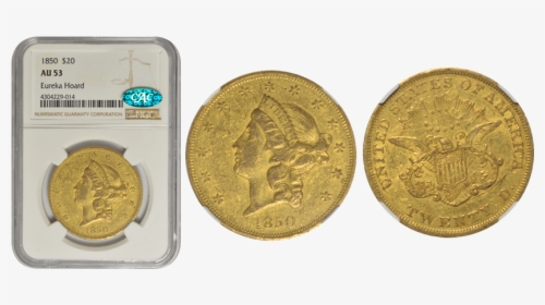 Stunning New “eureka Hoard” Of 1850 Type-i Double Eagles - Coin, HD Png Download, Transparent PNG
