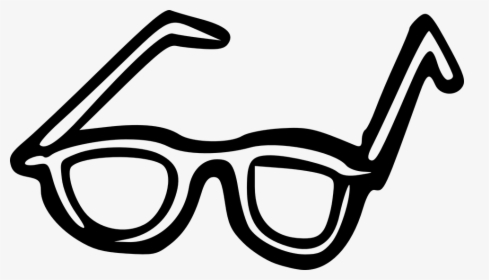 Eyeglasses, Cartoons, Black, Glass, Intelligent, Geek - Sunglasses Clip Art, HD Png Download, Transparent PNG