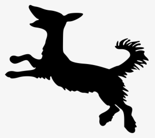 Transparent Dog Clipart Black And White - Clip Art Dog Silhouette Artistic, HD Png Download, Transparent PNG