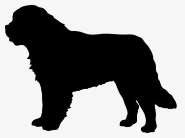 Saint Bernard Dog Silhouette Png Clip Art Image - St Bernard Silhouette Png, Transparent Png, Transparent PNG