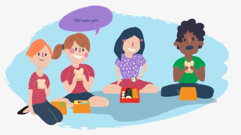 Group Of Friends Eating Lunch - Wanting To Fit, HD Png Download, Transparent PNG