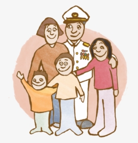 All Hands - Military Family Cartoon, HD Png Download, Transparent PNG