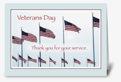 Veterans Day Thank You Flags Greeting Card - Flag, HD Png Download, Transparent PNG