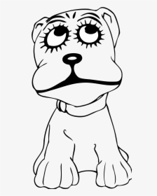 Black And White Cartoon Dog - Cartoon Dog, HD Png Download, Transparent PNG