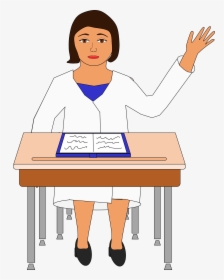 Child, Desk, Elementary School, Girl, Person, Pupil - Person In School Desk, HD Png Download, Transparent PNG