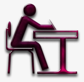 Student Sitting At Desk Icon - Online Quran Teaching Png File, Transparent Png, Transparent PNG