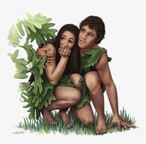 Artistic Perspective Of Adam And Eve Hiding, Pdi - Adam And Eve With Fig Leaves, HD Png Download, Transparent PNG
