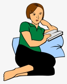 Adult Reading A Book Clipart, HD Png Download, Transparent PNG