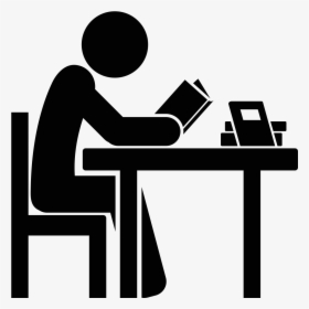 A Person Studying With A Pile Of Books - Studying Clipart Transparent, HD Png Download, Transparent PNG