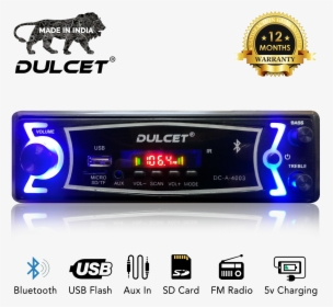 Dulcet Dc A 4003 Double Ic High Power Single Din Mp3, HD Png Download, Transparent PNG