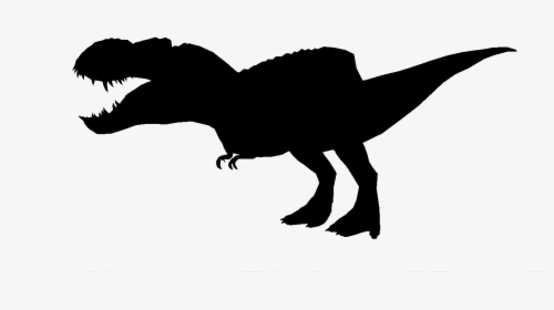 Tyrannosaurus Rex Velociraptor Dinosaur Silhouette - Transparent Background Silhouette Dinosaur Clipart, HD Png Download, Transparent PNG