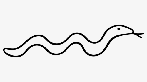 Snake Adam Eve Black White Line Art - Black And White Snake Clipart, HD Png Download, Transparent PNG