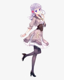 Png Of Woman With Brown Hair Andblue Eyes - Anime Girl Light Purple Hair, Transparent Png, Transparent PNG