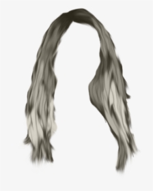 Hairstyle Long Hair Wig - Grey Wig Png, Transparent Png, Transparent PNG