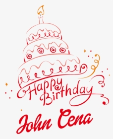 John Cena Png Transparent Images - Happy Birthday Robinson Cake, Png Download, Transparent PNG