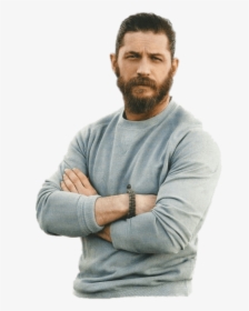 Tom Hardy Grey Pullover - Tom Hardy Beqrd Profile, HD Png Download, Transparent PNG